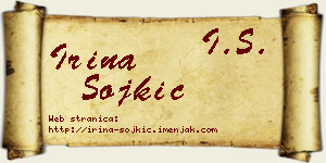 Irina Sojkić vizit kartica